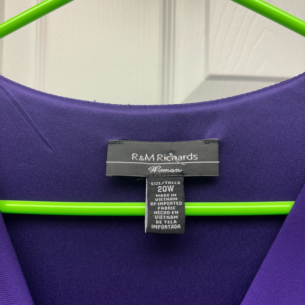 R&M Richards Purple Asymmetrical Cocktail/Evening Dress | Size 20W | NWT - Picture 2 of 8